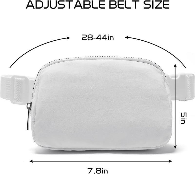 Gitus Belt Bag for Women Fanny Pack Crossbody Bags for Women Fashion Waist Packs with Adjustable Strap Gifts for Teenage Girls Women Men (White) - Image 3